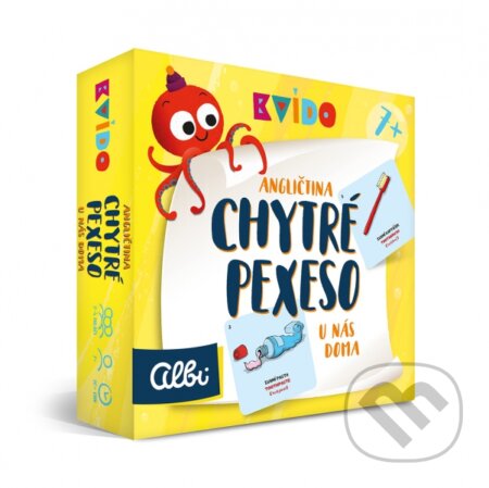 Společenská hra: Kvído Chytré pexeso Angličtina u nás doma (Albi). Albi, 2018 Společenská hra: Kvído Chytré pexeso Angličtina u nás doma (Albi). Albi, 2018