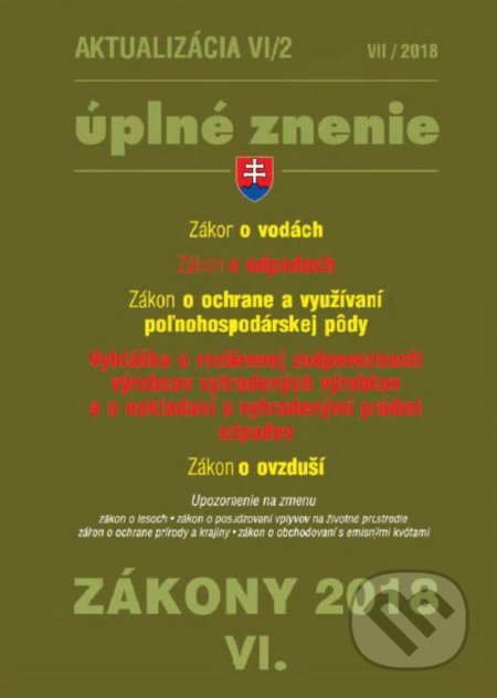 Kniha: Aktualizácia VI/2 2018 (Poradca s.r.o.). Poradca s.r.o., 2018 Kniha: Aktualizácia VI/2 2018 (Poradca s.r.o.). Poradca s.r.o., 2018