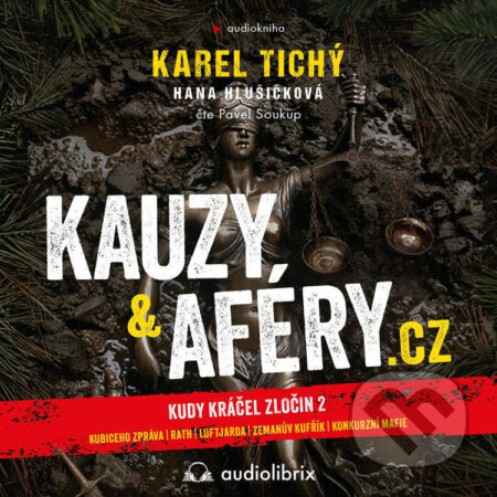 Audiokniha: Kauzy & aféry.cz (Hana Hlušičková a Karel Tichý). Audiolibrix, 2025 Audiokniha: Kauzy & aféry.cz (Hana Hlušičková a Karel Tichý). Audiolibrix, 2025