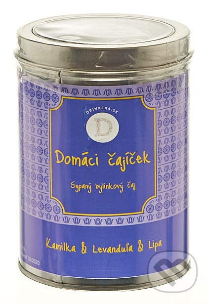 Kávy a čaje: Domáci čajíček: Kamilka & Levanduľa & Lipa (Drinkera SK). Drinkera SK, 2018 Kávy a čaje: Domáci čajíček: Kamilka & Levanduľa & Lipa (Drinkera SK). Drinkera SK, 2018