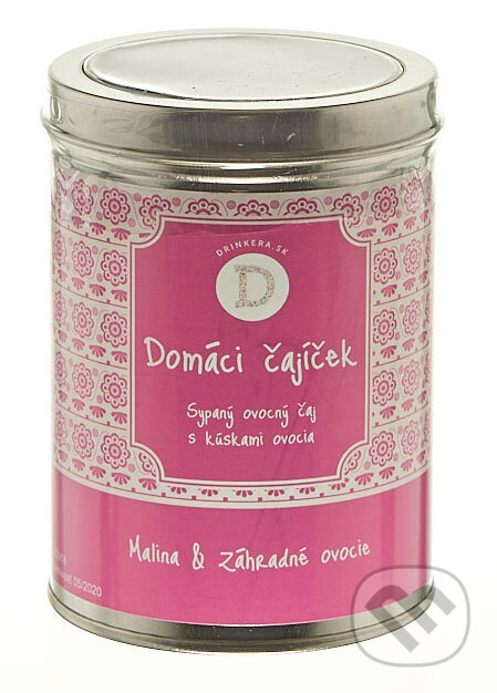 Kávy a čaje: Domáci čajíček: Malina & Záhradné ovocie (Drinkera SK). Drinkera SK, 2018 Kávy a čaje: Domáci čajíček: Malina & Záhradné ovocie (Drinkera SK). Drinkera SK, 2018