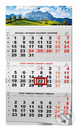 Tříměsíční kalendář 2026 Příroda - nástěnný kalendář (Baloušek). Baloušek, 2025 Tříměsíční kalendář 2026 Příroda - nástěnný kalendář (Baloušek). Baloušek, 2025