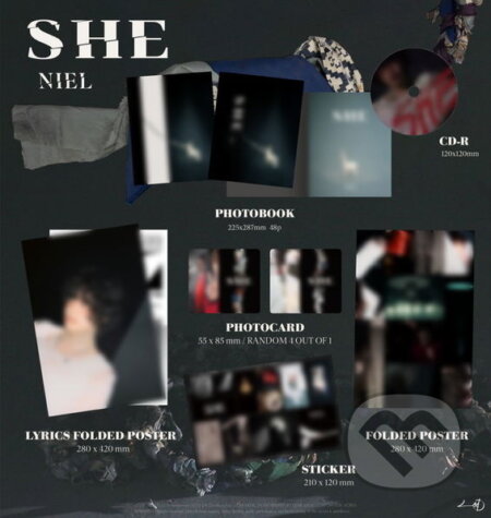 Hudobné CD: Niel: She / Lyrics Poster(S) Sticker(S) Photo (Bertus). Bertus, 2025 Hudobné CD: Niel: She / Lyrics Poster(S) Sticker(S) Photo (Bertus). Bertus, 2025