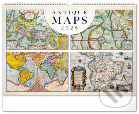 NOTIQUE Nástenný kalendár Antique maps (Staré mapy) 2026 (Notique). Notique, 2025 NOTIQUE Nástenný kalendár Antique maps (Staré mapy) 2026 (Notique). Notique, 2025