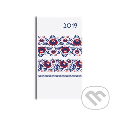 Diár Print Folk white 2019, Spektrum grafik, 2018