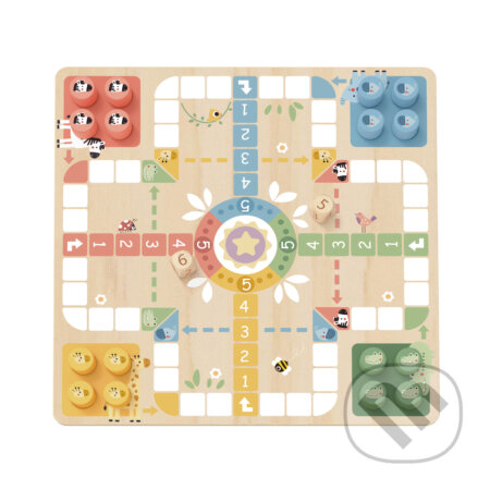 Spoločenská hra: 2v1: Človeče, nehnevaj sa!, Hady a rebríky (Tooky Toy). Tooky Toy, 2025 Spoločenská hra: 2v1: Človeče, nehnevaj sa!, Hady a rebríky (Tooky Toy). Tooky Toy, 2025