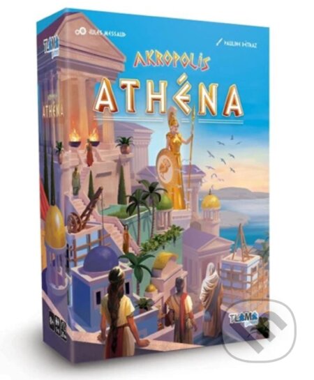 Spoločenská hra: Akropolis: Athéna (rozšíření) (Jules Messaud). Tlama games, 2025 Spoločenská hra: Akropolis: Athéna (rozšíření) (Jules Messaud). Tlama games, 2025