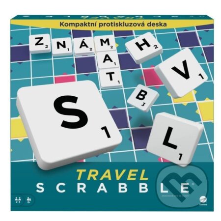 Spoločenská hra: Scrabble: Cestovní hra (Mattel). Mattel, 2025 Spoločenská hra: Scrabble: Cestovní hra (Mattel). Mattel, 2025