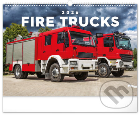 NOTIQUE Nástenný kalendár Fire trucks (Hasičské vozidlá) 2026 (Notique). Notique, 2025 NOTIQUE Nástenný kalendár Fire trucks (Hasičské vozidlá) 2026 (Notique). Notique, 2025