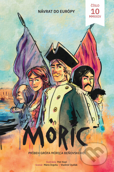 Kniha: Komiks MÓRIC 10. (Petr Kopl a Mário Drgoňa). Združenie Mórica Beňovského, 2024 Kniha: Komiks MÓRIC 10. (Petr Kopl a Mário Drgoňa). Združenie Mórica Beňovského, 2024