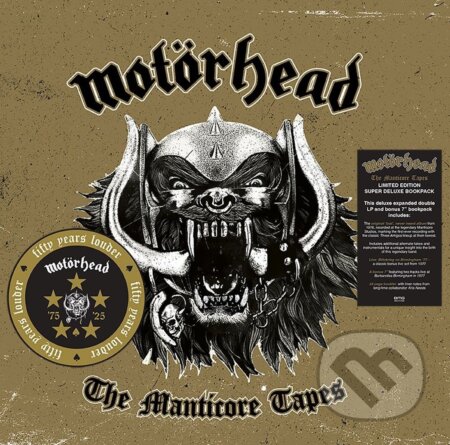 Hudební CD: Motorhead: The Manticore Tapes Dlx. LP (Universal Music). Universal Music, 2025 Hudební CD: Motorhead: The Manticore Tapes Dlx. LP (Universal Music). Universal Music, 2025