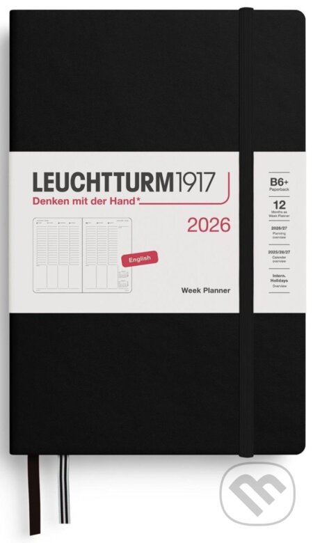 Week Planner 2026 Paperback (B6+) Black (Leuchtturm1917). Leuchtturm1917, 2025 Week Planner 2026 Paperback (B6+) Black (Leuchtturm1917). Leuchtturm1917, 2025