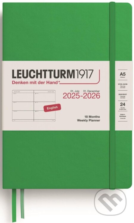 Weekly Planner 2026 Medium (A5) 18 Months Spring Leaf (Leuchtturm1917). Leuchtturm1917, 2025 Weekly Planner 2026 Medium (A5) 18 Months Spring Leaf (Leuchtturm1917). Leuchtturm1917, 2025