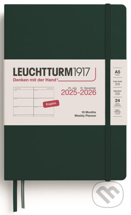 Weekly Planner 2026 Medium (A5) 18 Months Forest Green (Leuchtturm1917). Leuchtturm1917, 2025 Weekly Planner 2026 Medium (A5) 18 Months Forest Green (Leuchtturm1917). Leuchtturm1917, 2025