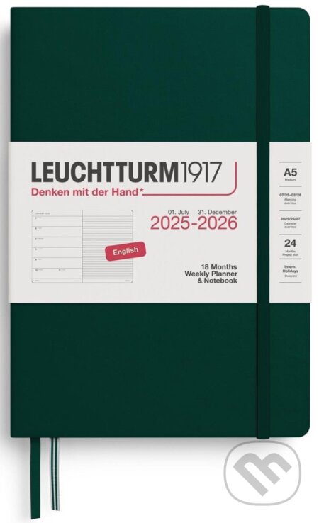 Weekly Planner & Notebook 2026 Medium (A5) 18 Months Forest Green (Leuchtturm1917). Leuchtturm1917, 2025 Weekly Planner & Notebook 2026 Medium (A5) 18 Months Forest Green (Leuchtturm1917). Leuchtturm1917, 2025