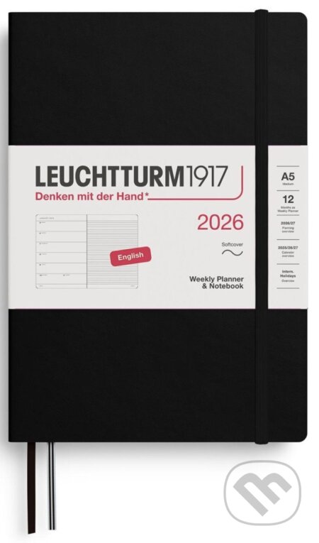 Weekly Planner & Notebook 2026 Medium (A5) Black (Leuchtturm1917). Leuchtturm1917, 2025 Weekly Planner & Notebook 2026 Medium (A5) Black (Leuchtturm1917). Leuchtturm1917, 2025