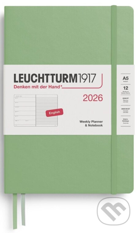 Weekly Planner & Notebook 2026 Medium (A5) Sage (Leuchtturm1917). Leuchtturm1917, 2025 Weekly Planner & Notebook 2026 Medium (A5) Sage (Leuchtturm1917). Leuchtturm1917, 2025