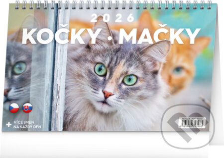 NOTIQUE Stolní kalendář / stolový kalendár Kočky - Mačky 2026 (Notique). Notique, 2025 NOTIQUE Stolní kalendář / stolový kalendár Kočky - Mačky 2026 (Notique). Notique, 2025