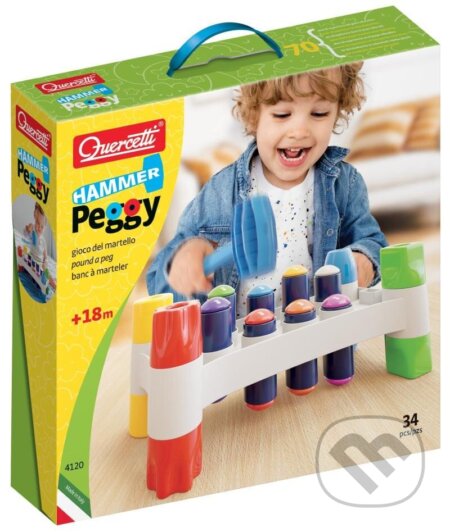 Společenská hra: Hammer Peggy Play Eco+ (Quercetti). Quercetti, 2025 Společenská hra: Hammer Peggy Play Eco+ (Quercetti). Quercetti, 2025
