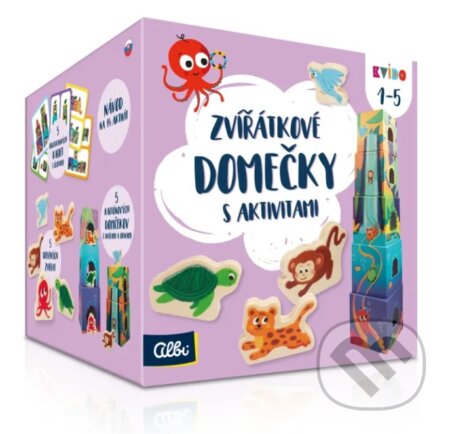 Spoločenská hra: Kvído Zvířátkové domečky s aktivitami (Albi). Albi, 2025 Spoločenská hra: Kvído Zvířátkové domečky s aktivitami (Albi). Albi, 2025