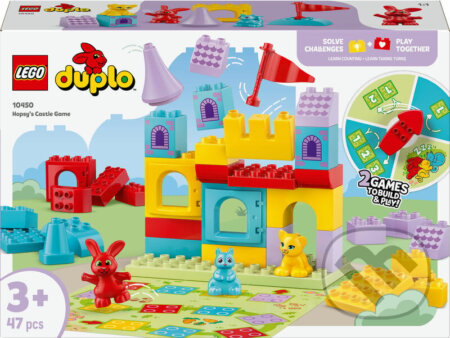Společenská hra: LEGO® DUPLO® 10450 Hopsy a hra s hradom (LEGO). LEGO, 2025 Společenská hra: LEGO® DUPLO® 10450 Hopsy a hra s hradom (LEGO). LEGO, 2025