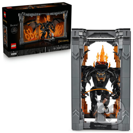 Spoločenská hra: LEGO® Icons 10367 Knižná zarážka: Pán prsteňov – Balrog™ (LEGO). LEGO, 2025 Spoločenská hra: LEGO® Icons 10367 Knižná zarážka: Pán prsteňov – Balrog™ (LEGO). LEGO, 2025