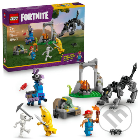 Společenská hra: LEGO® Fortnite 77075 Peely a Sparkplug a ich táborisko (LEGO). LEGO, 2025 Společenská hra: LEGO® Fortnite 77075 Peely a Sparkplug a ich táborisko (LEGO). LEGO, 2025