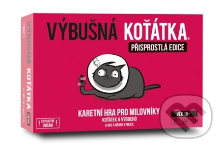 Spoločenská hra: Výbušná koťátka - Přisprostlá edice (Matthew Inman, Elan Lee a Shane Small). ADC BF, 2025 Spoločenská hra: Výbušná koťátka - Přisprostlá edice (Matthew Inman, Elan Lee a Shane Small). ADC BF, 2025
