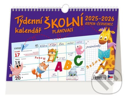 Týdenní školní plánovací kalendář 2025/2026 - stolní kalendář (Helma). Helma, 2025 Týdenní školní plánovací kalendář 2025/2026 - stolní kalendář (Helma). Helma, 2025