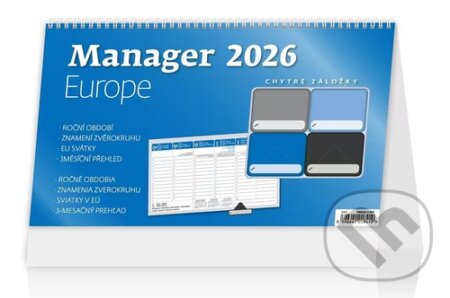 Plánovací kalendář Manager Europe - stolní kalendář (Helma). Helma, 2025 Plánovací kalendář Manager Europe - stolní kalendář (Helma). Helma, 2025