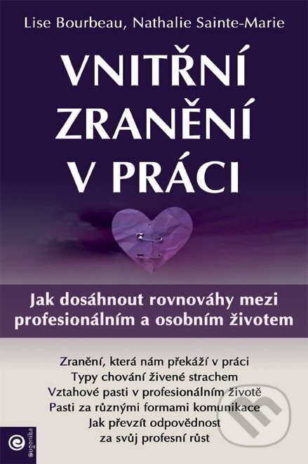 Kniha: Vnitřní zranění v práci (Lise Bourbeau a Nathalie Sainte-Marie). Eugenika, 2025 Kniha: Vnitřní zranění v práci (Lise Bourbeau a Nathalie Sainte-Marie). Eugenika, 2025