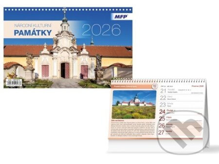 Stolní kalendář Národní kulturní památky 2026 (MFP). MFP, 2025 Stolní kalendář Národní kulturní památky 2026 (MFP). MFP, 2025