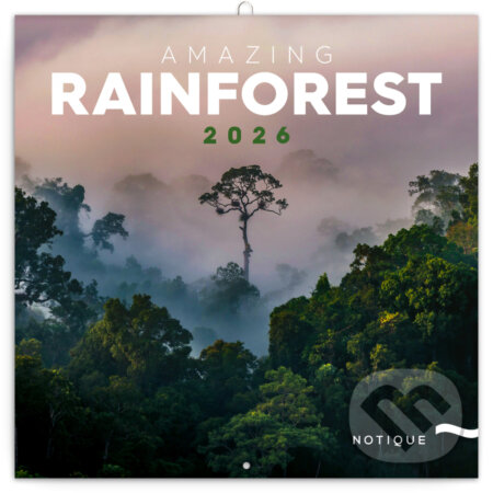 NOTIQUE Nástenný poznámkový kalendár Amazing Rainforest (Dažďové pralesy) 2026 (Notique). Notique, 2025 NOTIQUE Nástenný poznámkový kalendár Amazing Rainforest (Dažďové pralesy) 2026 (Notique). Notique, 2025
