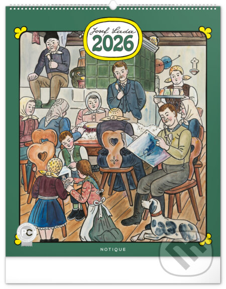 NOTIQUE Nástenný kalendár Josef Lada 2026 (Notique). Notique, 2025 NOTIQUE Nástenný kalendár Josef Lada 2026 (Notique). Notique, 2025