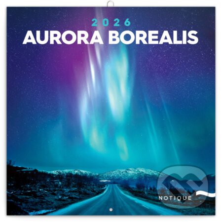 NOTIQUE Nástenný poznámkový kalendár Aurora Borealis (Polárna žiara) 2026 (Notique). Notique, 2025 NOTIQUE Nástenný poznámkový kalendár Aurora Borealis (Polárna žiara) 2026 (Notique). Notique, 2025