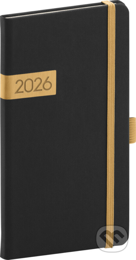 NOTIQUE Vreckový diár Twill 2026 (čierno-zlatý) (Notique). Notique, 2025 NOTIQUE Vreckový diár Twill 2026 (čierno-zlatý) (Notique). Notique, 2025