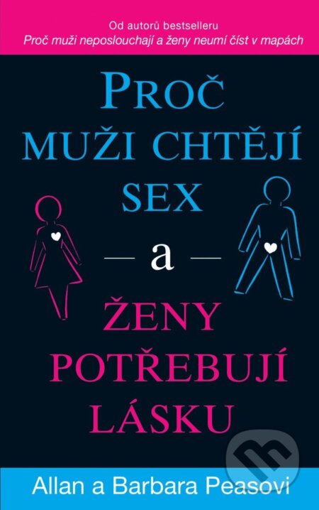 Kniha: Proč muži chtějí sex a ženy potřebují lásku (Allan Pease a Barbara Pease). Pragma, 2025 Kniha: Proč muži chtějí sex a ženy potřebují lásku (Allan Pease a Barbara Pease). Pragma, 2025