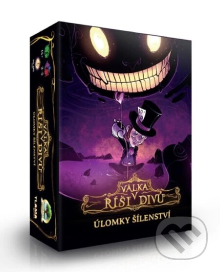 Společenská hra: Válka v Říši divů: Úlomky šílenství (rozšíření) (Tim Eisner, Ben Eisner a Ian Moss). Tlama games, 2025 Společenská hra: Válka v Říši divů: Úlomky šílenství (rozšíření) (Tim Eisner, Ben Eisner a Ian Moss). Tlama games, 2025