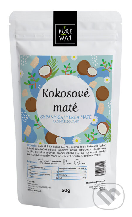 Kávy a čaje: Kokosové maté (Pure Way). Pure Way, 2025 Kávy a čaje: Kokosové maté (Pure Way). Pure Way, 2025