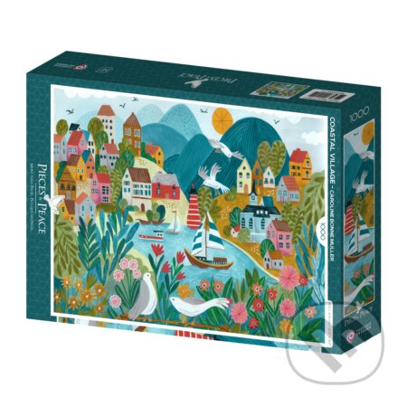 Puzzle: Pobrežná dedina (Pieces & Peace). Pieces & Peace Puzzle: Pobrežná dedina (Pieces & Peace). Pieces & Peace