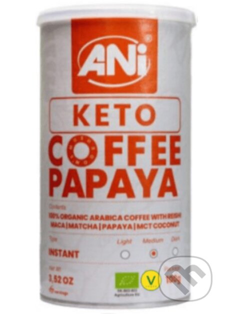 Kávy a čaje: Keto Papaya instantná káva plechovka (Ani). Ani Kávy a čaje: Keto Papaya instantná káva plechovka (Ani). Ani