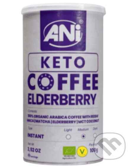 Kávy a čaje: Keto Elderberry instantná káva plechovka (Ani). Ani Kávy a čaje: Keto Elderberry instantná káva plechovka (Ani). Ani