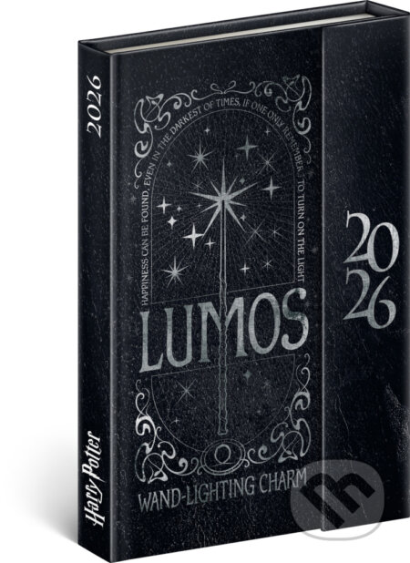 NOTIQUE Týždenný magnetický diár Harry Potter – Lumos 2026 (Notique). Notique, 2025 NOTIQUE Týždenný magnetický diár Harry Potter – Lumos 2026 (Notique). Notique, 2025