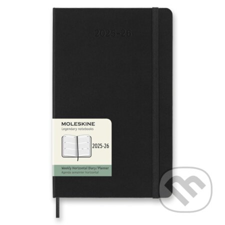 Moleskine – 18-mesačný týždenný horizontálny diár 2025/2026 - čierny (Moleskine). Moleskine, 2025 Moleskine – 18-mesačný týždenný horizontálny diár 2025/2026 - čierny (Moleskine). Moleskine, 2025