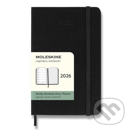 Moleskine – 12-mesačný týždenný plánovací zápisník (diár) 2026 - čierny (Moleskine). Moleskine, 2025 Moleskine – 12-mesačný týždenný plánovací zápisník (diár) 2026 - čierny (Moleskine). Moleskine, 2025