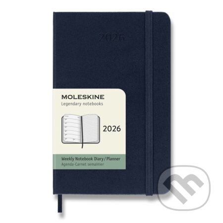 Moleskine – 12-mesačný týždenný plánovací zápisník (diár) 2026 - modrý (Moleskine). Moleskine, 2025 Moleskine – 12-mesačný týždenný plánovací zápisník (diár) 2026 - modrý (Moleskine). Moleskine, 2025