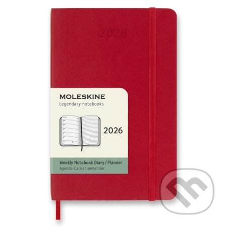 Moleskine – 12-mesačný týždenný plánovací zápisník (diár) 2026 - červený (Moleskine). Moleskine, 2025 Moleskine – 12-mesačný týždenný plánovací zápisník (diár) 2026 - červený (Moleskine). Moleskine, 2025