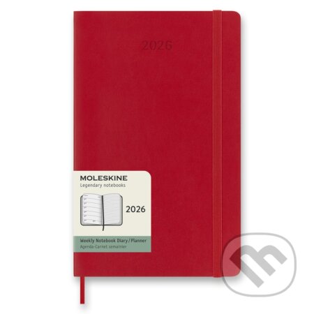 Moleskine – 12-mesačný týždenný plánovací zápisník (diár) 2026 - červený (Moleskine). Moleskine, 2025 Moleskine – 12-mesačný týždenný plánovací zápisník (diár) 2026 - červený (Moleskine). Moleskine, 2025