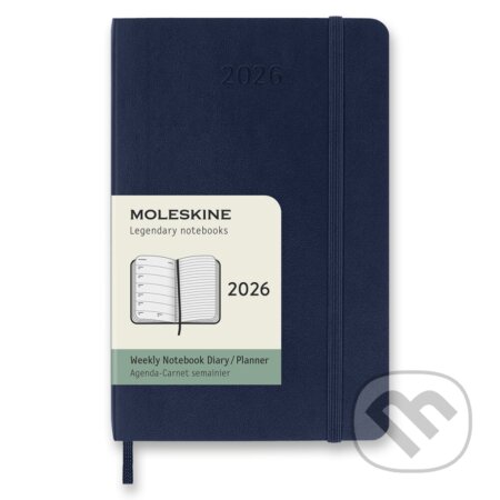 Moleskine – 12-mesačný týždenný plánovací zápisník (diár) 2026 - modrý (Moleskine). Moleskine, 2025 Moleskine – 12-mesačný týždenný plánovací zápisník (diár) 2026 - modrý (Moleskine). Moleskine, 2025