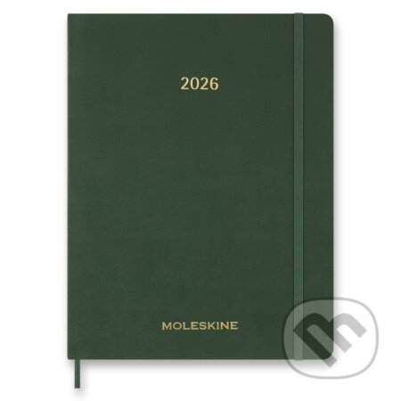 Moleskine – 15-mesačný týždenný vertikálny diár Essential 2026 - tmavo zelený (Moleskine). Moleskine, 2025 Moleskine – 15-mesačný týždenný vertikálny diár Essential 2026 - tmavo zelený (Moleskine). Moleskine, 2025